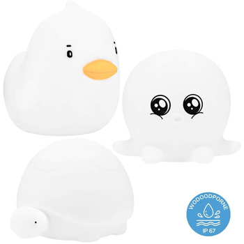 Zestaw MINI WODNE Lampki Silikonowe Białe 3 szt.