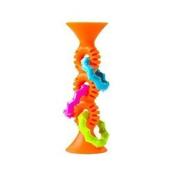 Fat Brain Toys Przyssawka grzechotka pomarańczowa