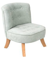 Fotelik Dziecięcy Welurowy Brudna Mięta