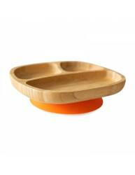 ECO RASCALS Miseczka BAMBUSOWA z przyssawką Talerz pomarańczowa