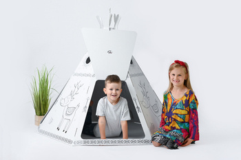 Tektorado tekturowy Namiot tepee do zabawy i malowania