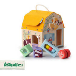 LILLIPUTIENS Drewniany domek dźwiękowy Farma