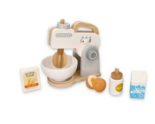 Lelin Drewniany Mikser szary + akcesoria