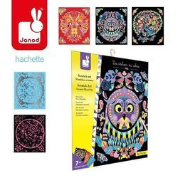Janod Zestaw kreatywny Do zdrapywania Zwierzęce mandale 7+