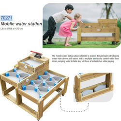 CLASSIC WORLD EDU Drewniany Stolik Wodny XL Tor Droga Wody z Tamami