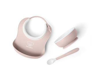 BABYBJORN - Zestaw do karmienia 3 szt. - Powder Pink