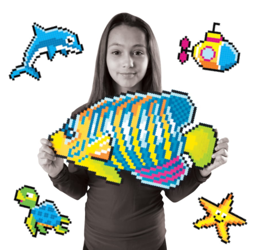 Fat Brain Toys Puzzelki Pixelki Jixelz Pod Wodą 1500 elementów