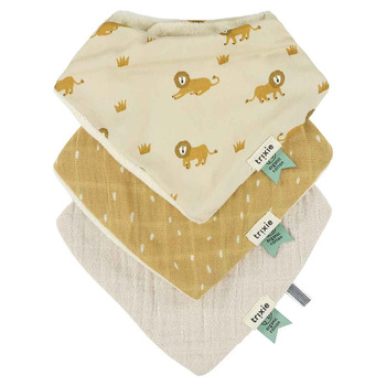 Bawełniane chustki bandana 3-pack -  Lively Lion Trixie Baby