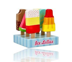 Lelin Drewniany zestaw lodów na patyku 6 sztuk