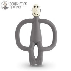 Matchstick Gryzak masujący ze szczoteczką Monkey Grey
