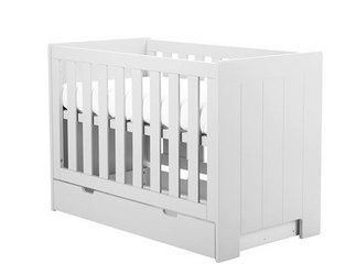 Łóżeczko z szufladą 120x60 Białe Pinio Calmo