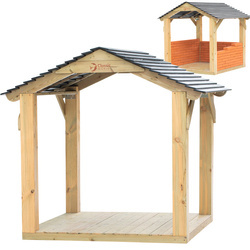 CLASSIC WORLD EDU Duży Drewniany Domek Altana Plac Zabaw