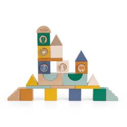 Miasto z drewnianych klocków - 31 elementów