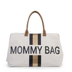 Childhome Torba Mommy Bag Paski Czarno-Złote
