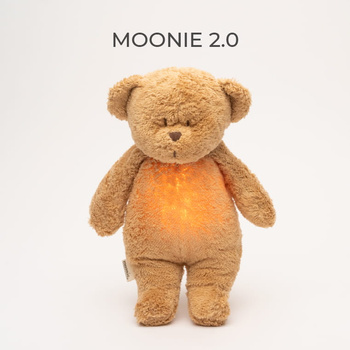 MOONIE Szumiący Miś Organic z lampką Cappuccino 2.0