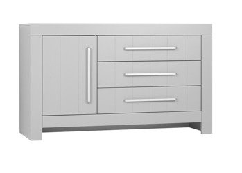 Komoda 3-szuflady + 1-drzwi Szara Pinio Calmo