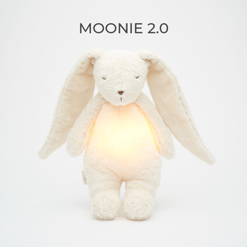 MOONIE Szumiący Króliczek Organic z lampką POLAR 2.0