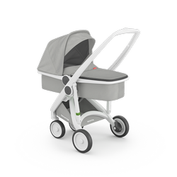 Wózek głeboki Greentom CARRYCOT eko biało-szary