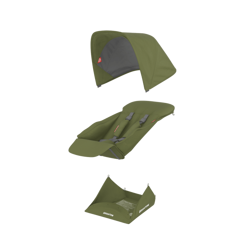 Tapicerka, siedzisko do wózka spacerowego Greentom  Reversible EKO oliwkowa