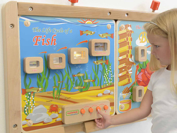 MASTERKIDZ Cykl Życia Ryby Tablica Edukacyjna Podświetlana
