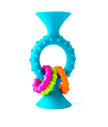 Fat Brain Toys Przyssawka grzechotka niebieska