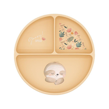 Talerz silikonowy z przyssawką  Leniwiec SASSI