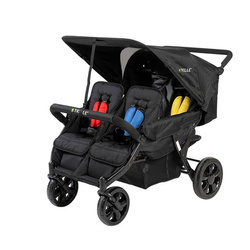 BabyTrold Trille Quadro Wózek do żłobka 4 osobowy czarny