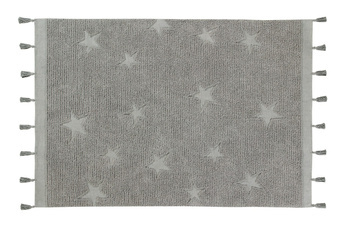 Lorena Canals Dywan bawełniany Hippy Stars Grey 120 x 175 cm