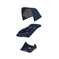 Tapicerka, siedzisko do wózka spacerowego Greentom Reversible EKO granatowa