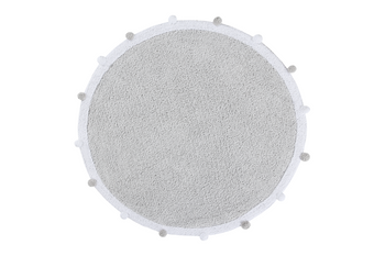 Lorena Canals Dywan bawełniany Bubbly Light Grey Ø 120 cm