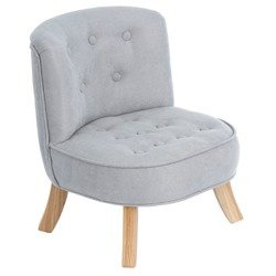 Fotelik Dziecięcy Welurowy "Misiaczkowy" Szary