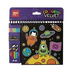 Apli Kids Aksamitna kolorowanka z markerami