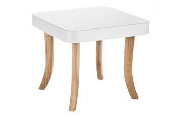 Stoliczek Dziecięcy Biały Kwadratowy
