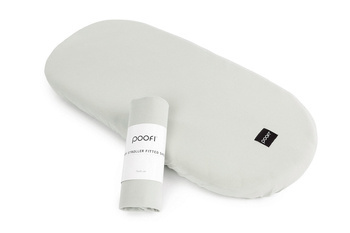 Poofi Prześcieradło do wózka Organic jasny szary
