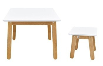 Bellamy Zestaw Stolik i krzesełko Woody SNOW  biały