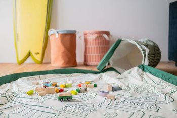 Play&Go SOO Kosz na Zabawki i Mata do Zabawy 2w1 Roadmap