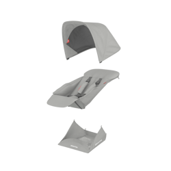 Tapicerka, siedzisko do wózka spacerowego Greentom Reversible EKO szara