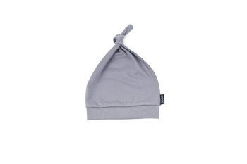 Poofi Czapeczka z supełkiem Organic&Color 2-4 m-ce popielata
